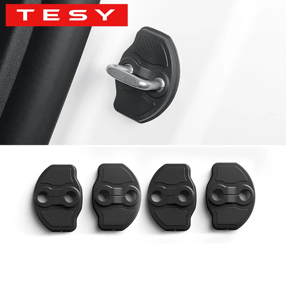 TESY 4Pcs Door Lock Protector Set For Tesla Model YL thumbnail 2