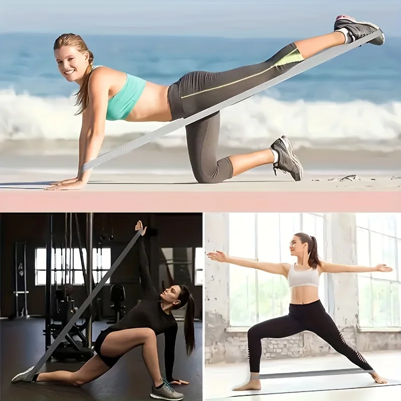 Enhanced Fitness Elastic Resistance Bands Set for Strength and Yoga Training - Multiple Resistance Levels