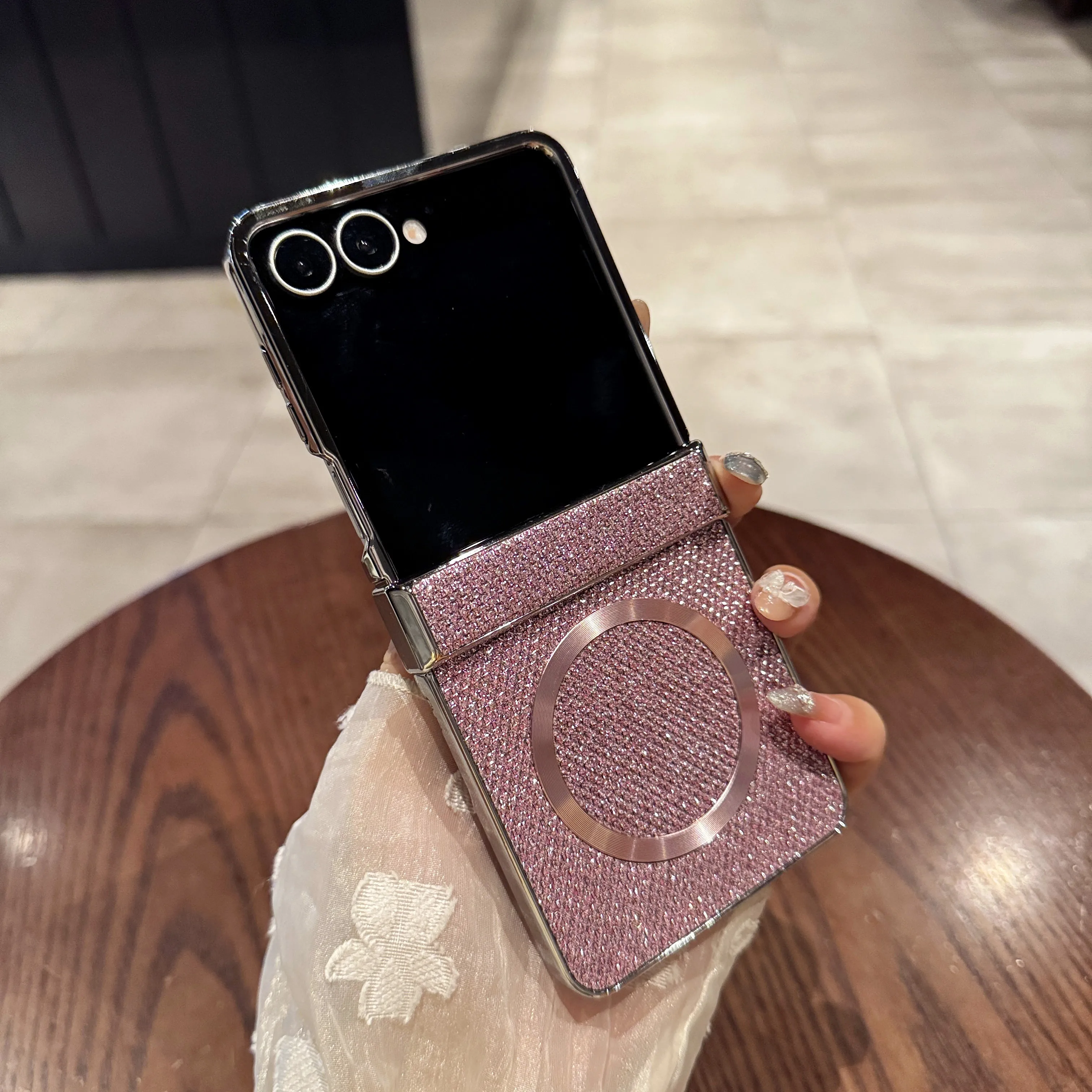 Luxury Electroplating Bling Magnetic Phone Case - Good Texture Shockproof Slim Fit Cover