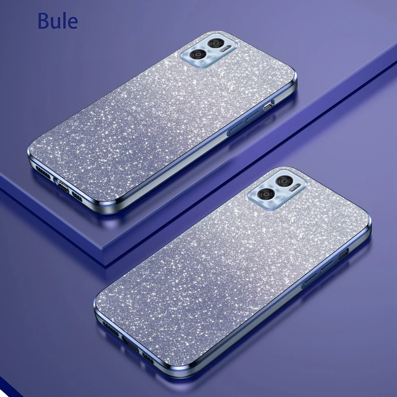 Luxury Electroplated Glitter Phone Case - Clear Soft TPU Back with Protective Bumper