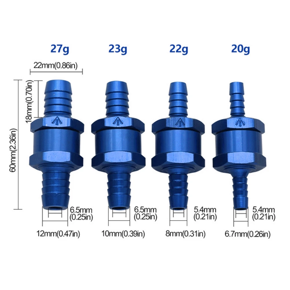 1PC 6/8/10/12mm Valves Fuel Non Return Check Valve Petrol Diesel Water Fuel Line Unidirectional For Carburettor