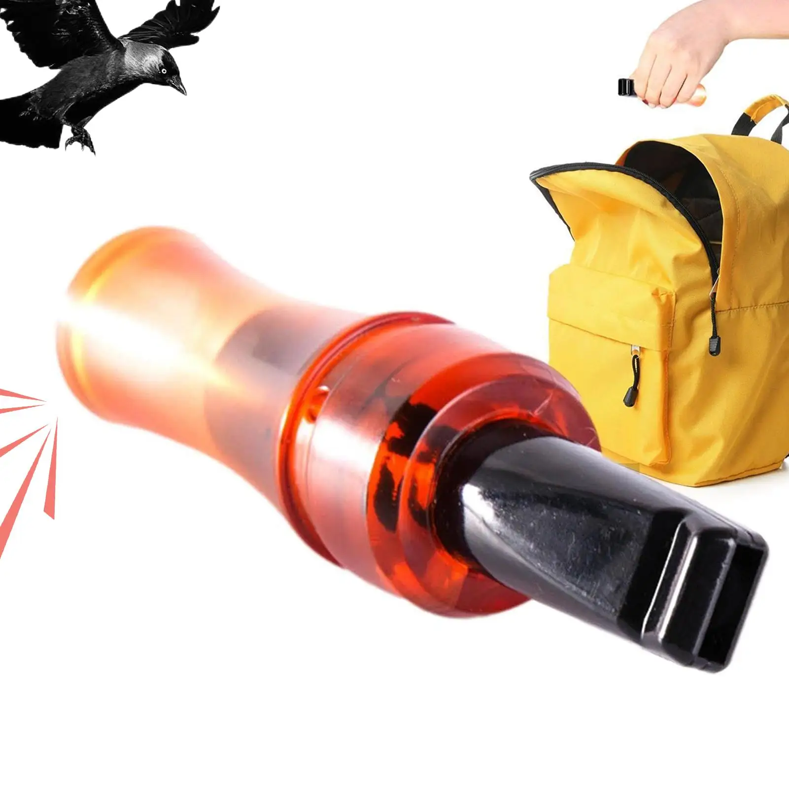 Crow Caller Imitation Crow Whistle Hunting Bird Caller Bait Game for Hiking Wildlife Training Tracking Outdoor Survival Training