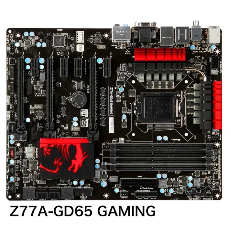 Per Scheda Madre Da Gioco Msi Z77A-Gd65 Z77 Dvi Vga Hdmi Pci-E3.0 Lga 1155 Scheda Madre Ddr3 Testata Al 100% Ok Completamente Funzionante Spedizione G