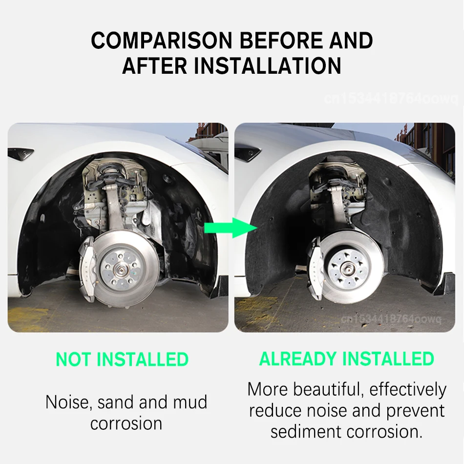 Car Front Wheel Sound Deadening Mat for Tesla Model 3 Y