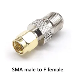 All - Copper SMA Male to F Female RF Adapter with Threaded Connectors - 100pcs (SMA - F JK)