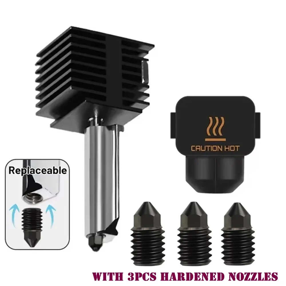 Hotend kit Bambu Lab A1/A1 Mini Fast speed hot end assembly 0.2/0.4/0.6/0.8mm Hardened steel nozzle 3D printer part
