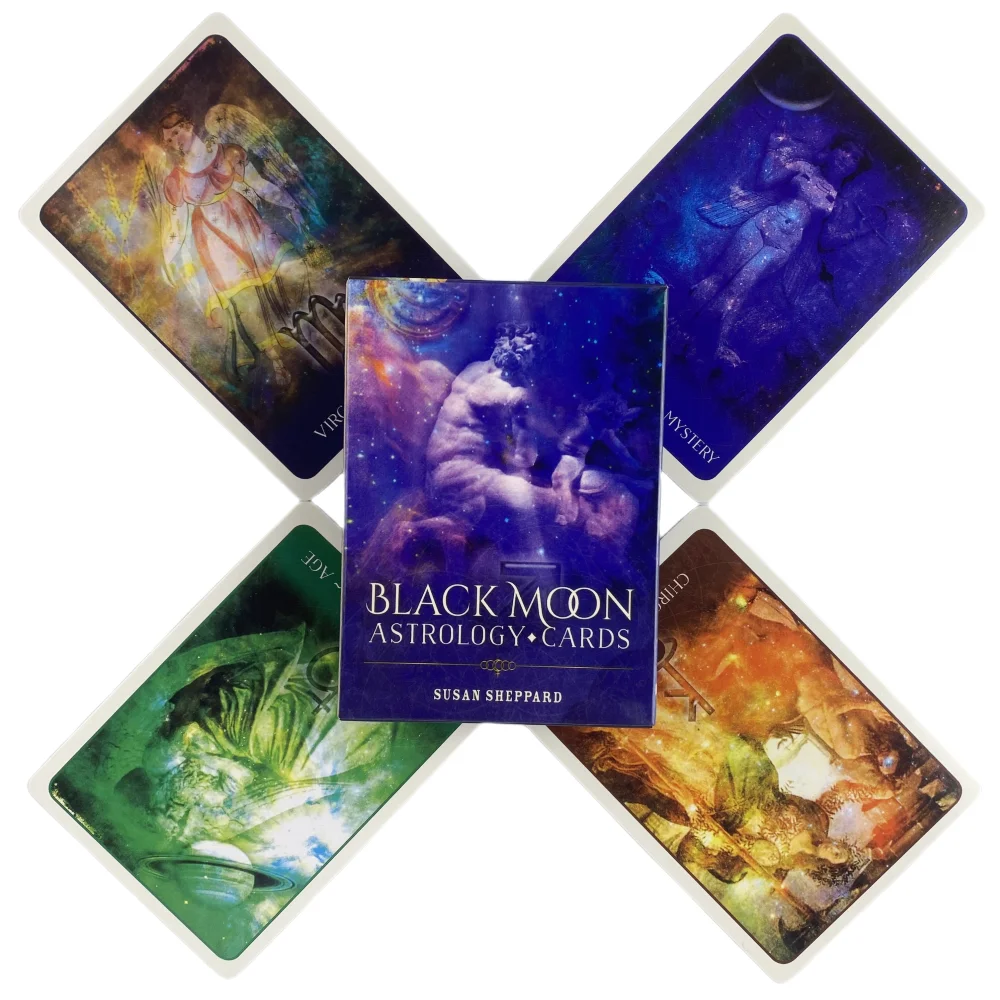 

Black Moon Astrology Oracle Cards A 52 Tarot English Visions Divination Edition Deck Borad Playing Games