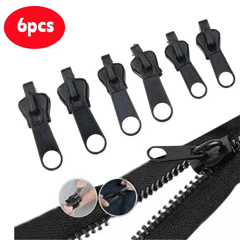 6 adet Fermuar Tamir Seti, Evrensel Anında Fermuar Tamiri, Fermuar Kaydırıcısı Değiştirme, DIY Dikiş Aksesuarları İçin