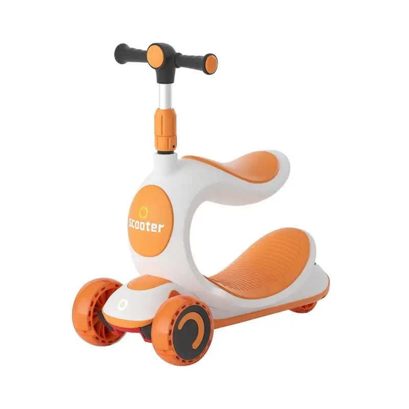 3 In 1 Children's scooter Scooter with Flash Wheels Kick Scooter for 1-8 Year Kids Adjustable Height Foldable Children