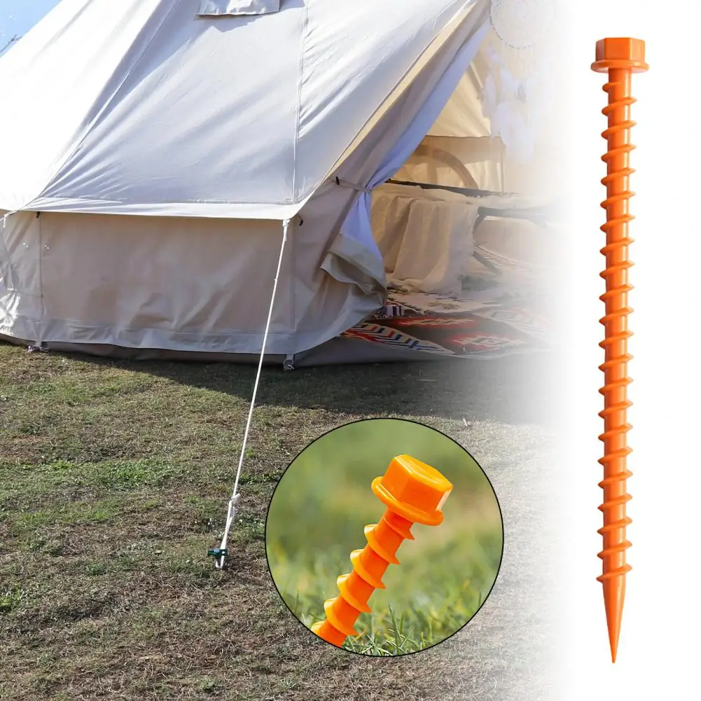 

Tent Stake Strong Holding Power Sturdy Bending Resistance Security Thread Style Hard Fixed Tent Canopy Camping Tent Peg Outdoor