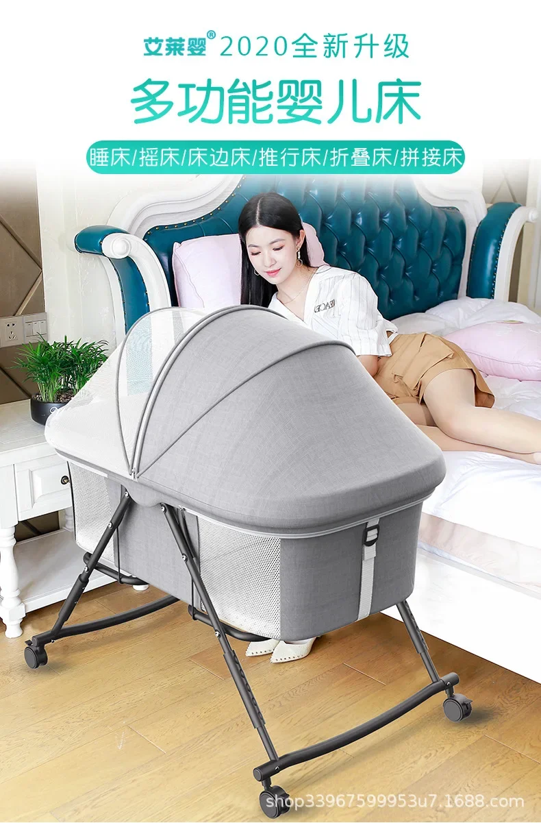 

Newborn Crib Can Be Folded The Portable Crib Multifunctional The Cradle Is Appeased