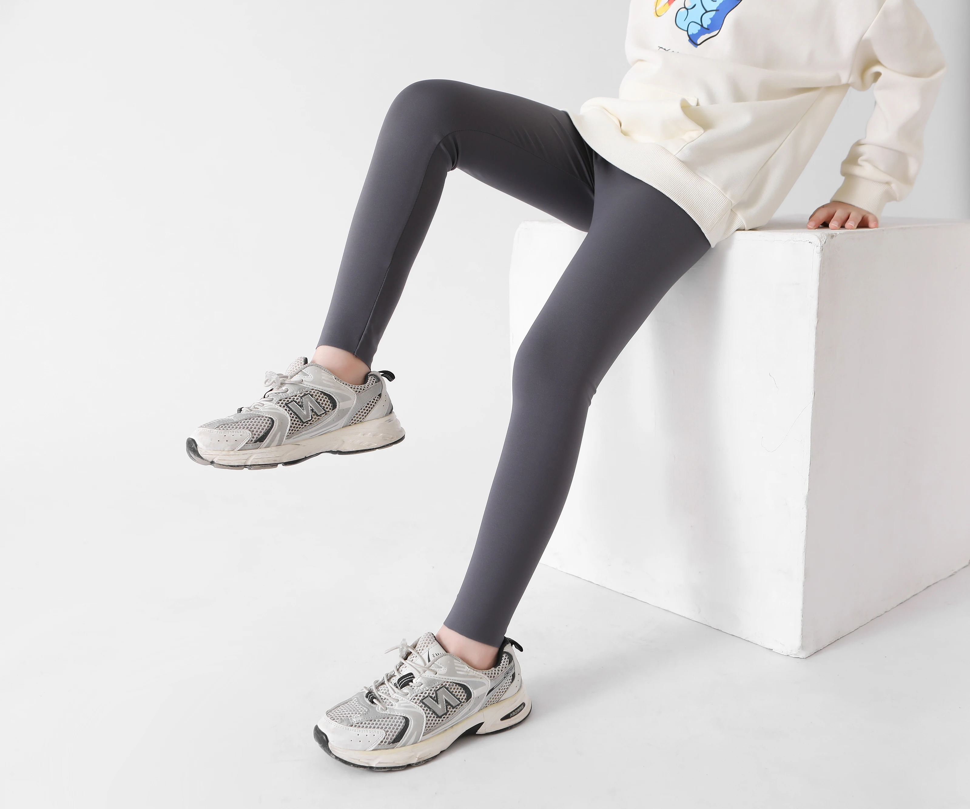 Girls Shark Pants Spring And Autumn Thin Section Baby Wear Casual Cut Sports Pants 4-12 Years Old Children's Elastic Dance