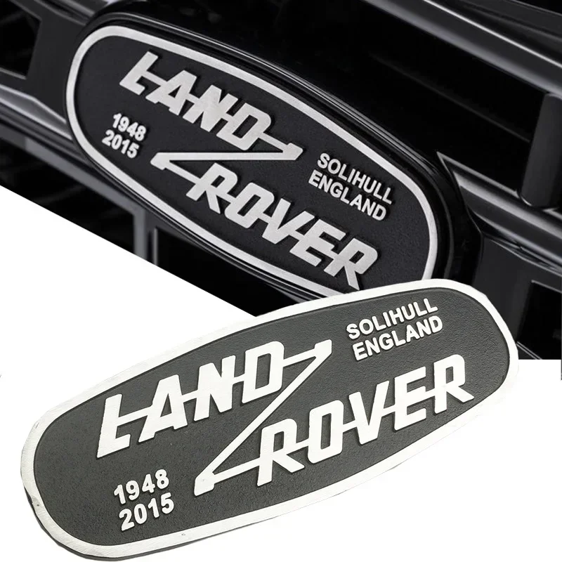 

Эмблема передней решетки автомобиля 14,5*5,5 см для Land Rover SOLIHULL Англия Логотип Defender 2015 алюминиевый сплав переводная Наклейка установка