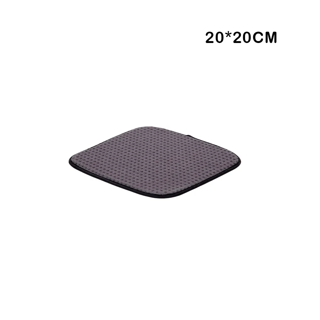 Bowling Ball Towel Nonslip Polyester Cleaning Pad Washable Dust Debris Remover Polisher Pads Equipment for 20x25cm