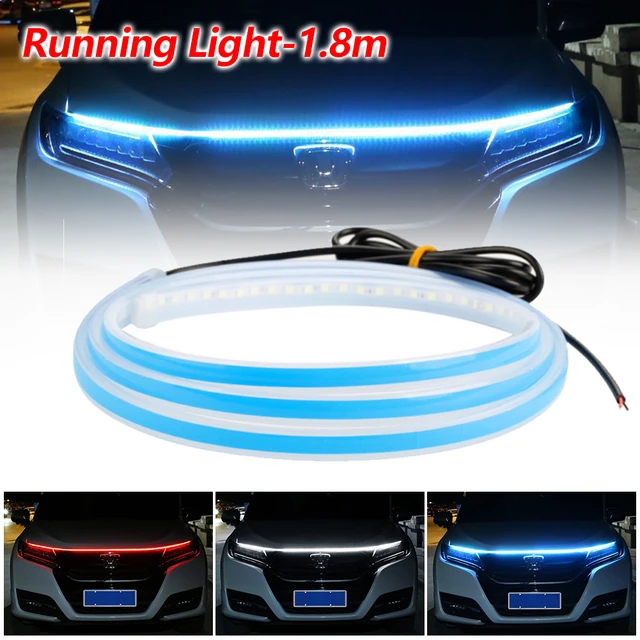 Led Tagfahrlicht Streifen Auto Motorhaube Lichter Drl mit Start Scan Auto  Scheinwerfer Streifen Flexible wasserdichte Drl LED-Lampe