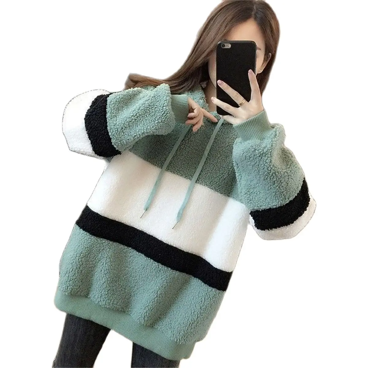 

Yellow Patchwork Hoodie Sweatshirt Hip Hop Winter Oversized Harajuku Japan High Street Brand Ulzzang Coats Streetwear Girl