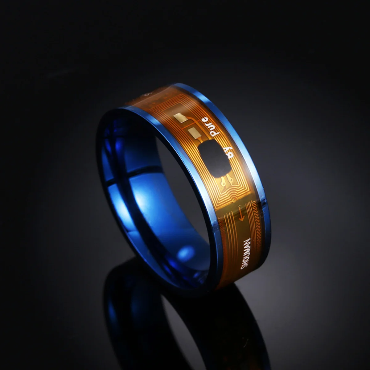 Fashion Men's Ring Magic Wear NFC Smart Ring Finger Digital Ring for  Android phones with functional couple stainless steel ring