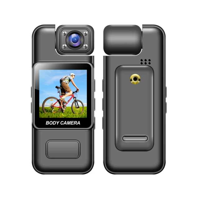 8K Police Body Camera, Ultra HD Mini Portable Handheld Law Enforcement Recorder with WiFi, 180° Rotatable Lens, Wearable for Sec