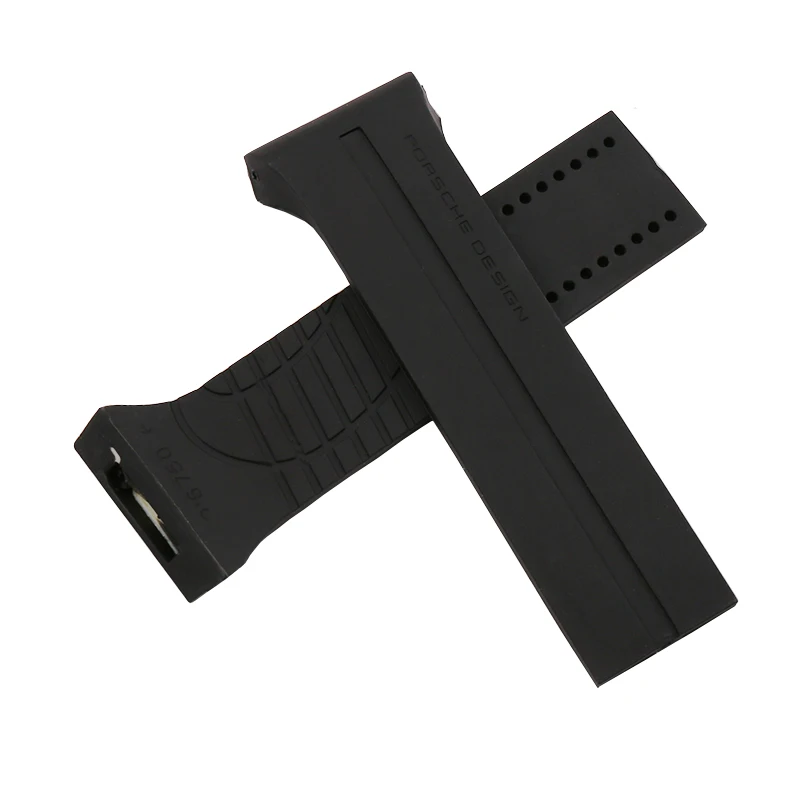 Watch Accessories Soft Silicone Strap For Porsche P6750 Men's Watch Strap