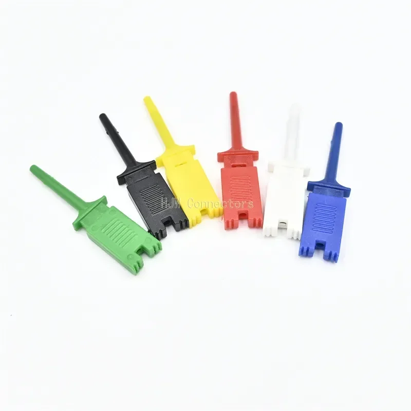 

60PCS 6 color Grabbers Probes SMT IC Hook Test Clip cableS SOLDER DIY