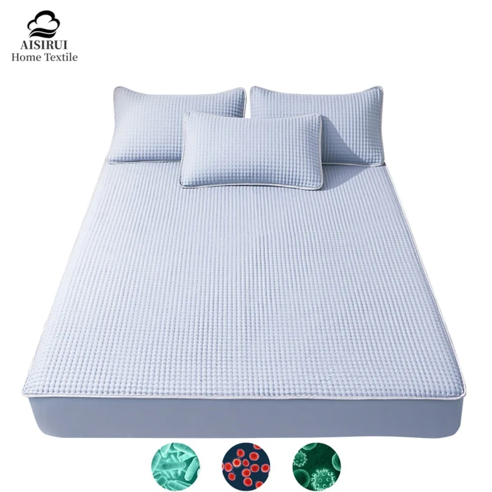 

150/180cm Printed Bed Cover Fitted Sheet Single Queen King Mattress Protector Cover with Elastic Band Bedspread Deep Pocket 1pc