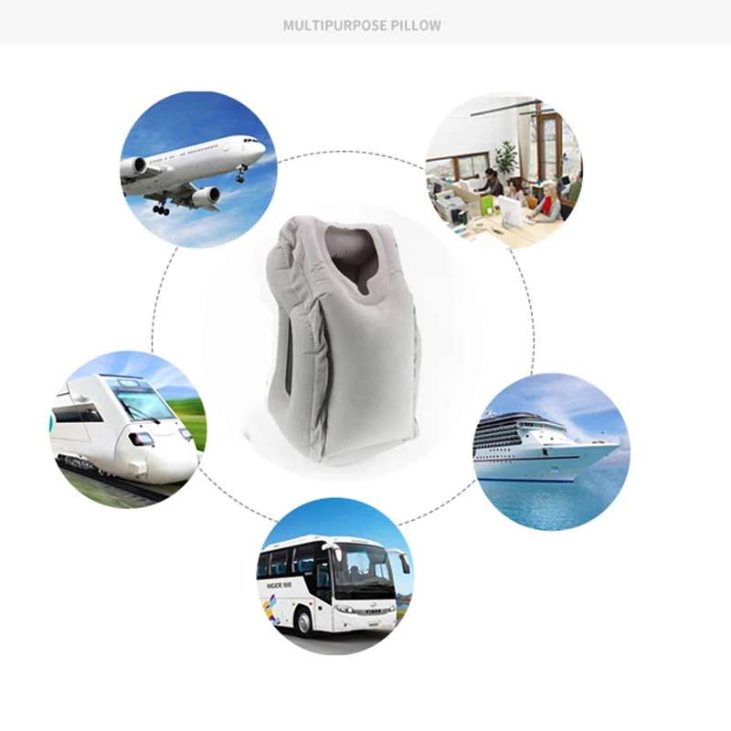 Travel Sleep Pillow Inflatable Car Sleep Artifact Long Distance Flight High Speed Press Office Classroom Lunch Break Accessory