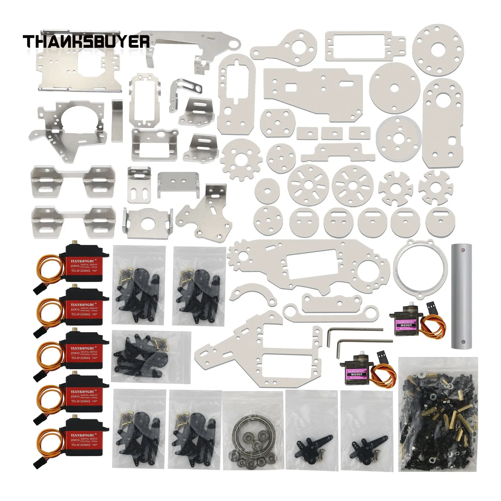 Braço mecânico modelo robótico industrial, kit desmontado,