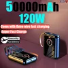 50000mAh 120W Power Bank Portable Large Capacity Mobile Power Supply with USB-A USB-C Lightning Cable For IPhone Samsung Xiaomi 1