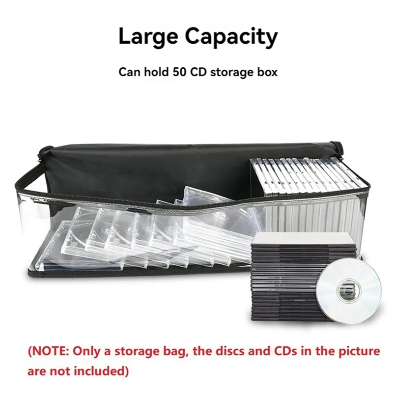 L19-CD Storage Bag Transparent TPU Dust Proof Storage Bag Home DVD Disc Portable Boxes Album Game Disc Box cd dvd storage bag
