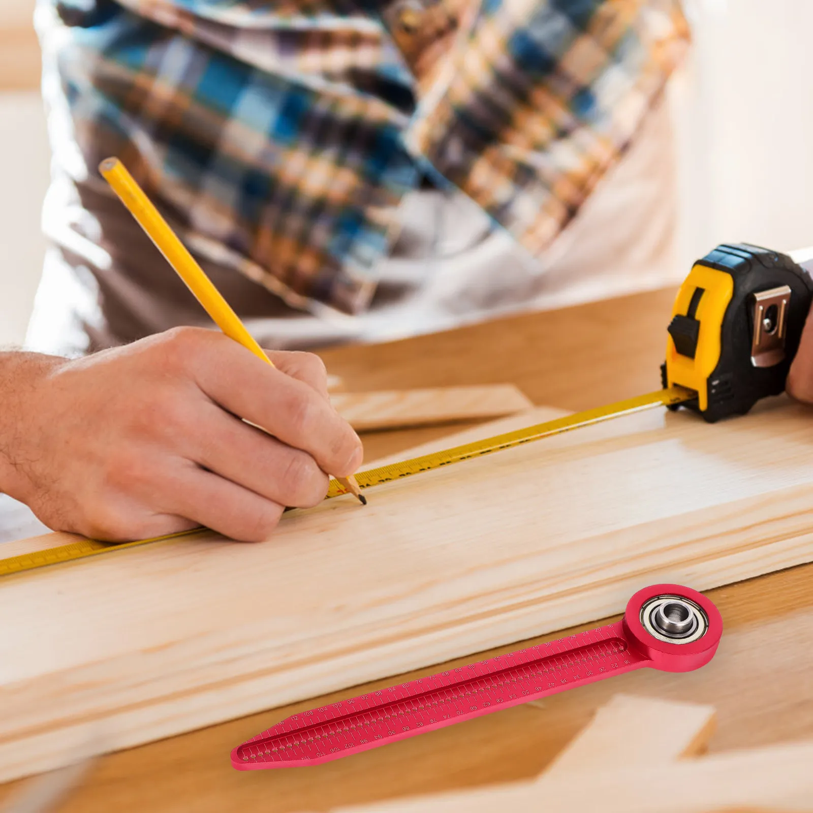 원형 제도용 컴퍼스 알루미늄 합금 휴대용 정밀 원형 그리기 도구(제도, 엔지니어링, 리노베이션, 목공용)