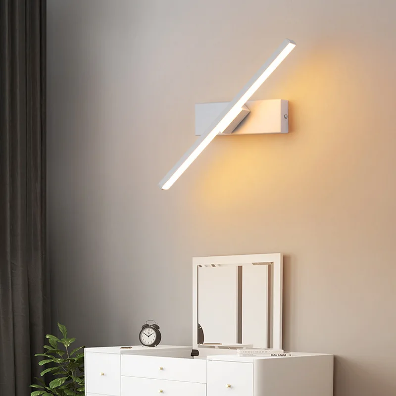 LED 벽 조명 Rotatable 가변 조명 실내 조명 LED 벽 램프 AC110/220V 장식 통로 블랙 화이트 프레임