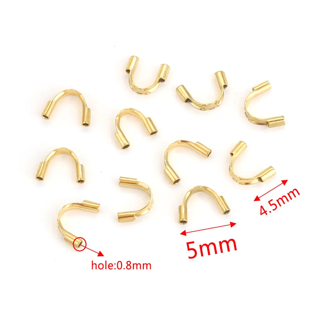 Wire Protector 600 Pcs U-shaped Wire Guard Crimp Bead Covers For