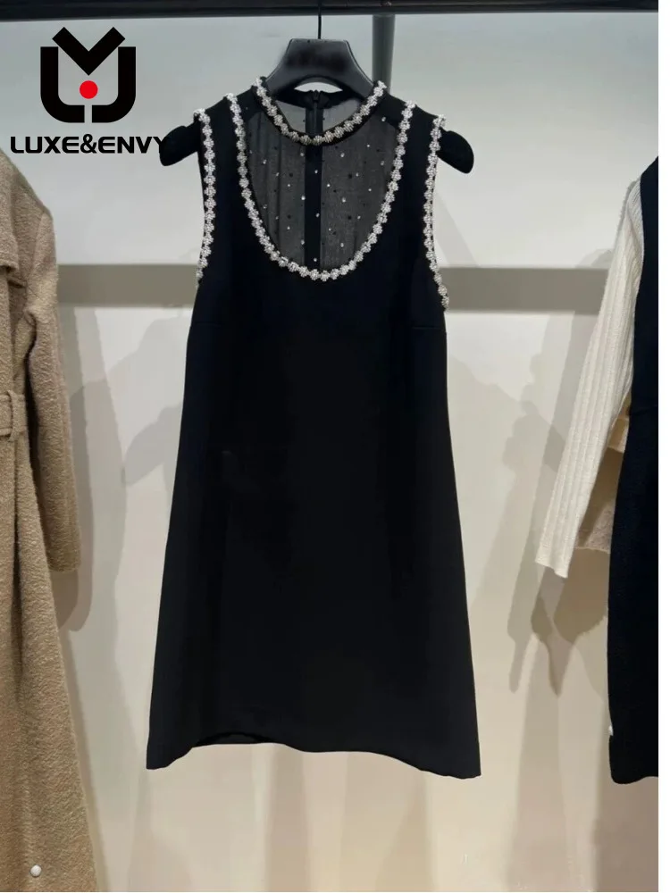 

LUXE&ENVY French luxury dress women stature, style A-line and exquisite, heavy-duty