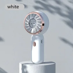Compact & Colorful USB Rechargeable Handheld Fan with 3 Speeds (WHITE)