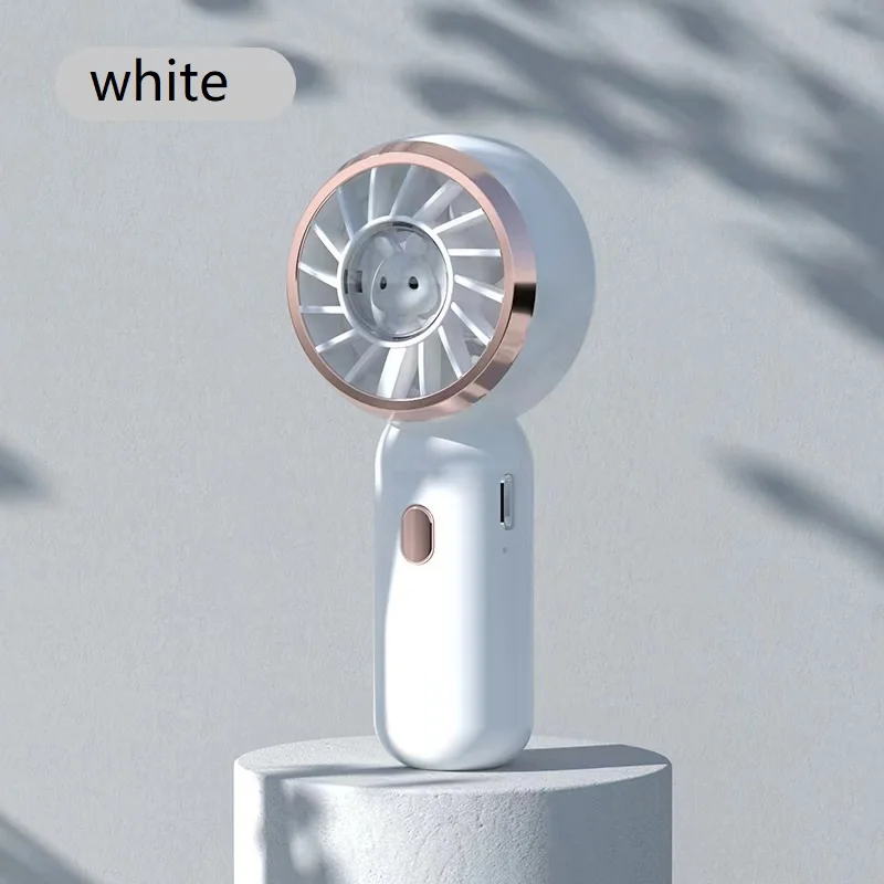 Mini Portable Fan 3 Pack Cute Handheld Fan Battery Operated Lightweight Small Personal Fan with 3 Speeds and USB Rechargeable 4