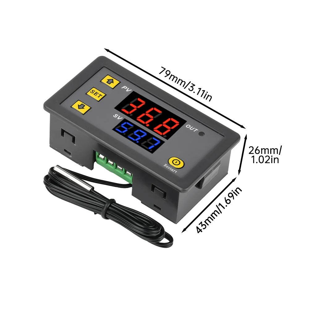 Digital Temperature Controller Thermostat Regulator with Sensor