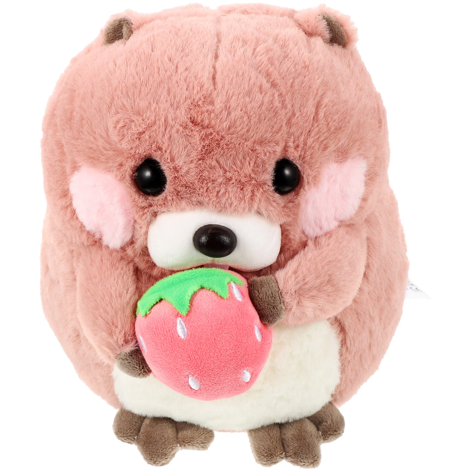 Groundhog Stuffed Plush Animals Marmot Stuffed Stuffed Animals Cute Cartoon Groundhog Toys with Strawberry and Pine Cones