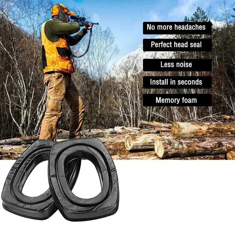 Tactical 1Pair Gel Ear Pads For Howard Leight by Honeywell Impact Shooting Sport Pro Sync Leightning Earmuffs 2