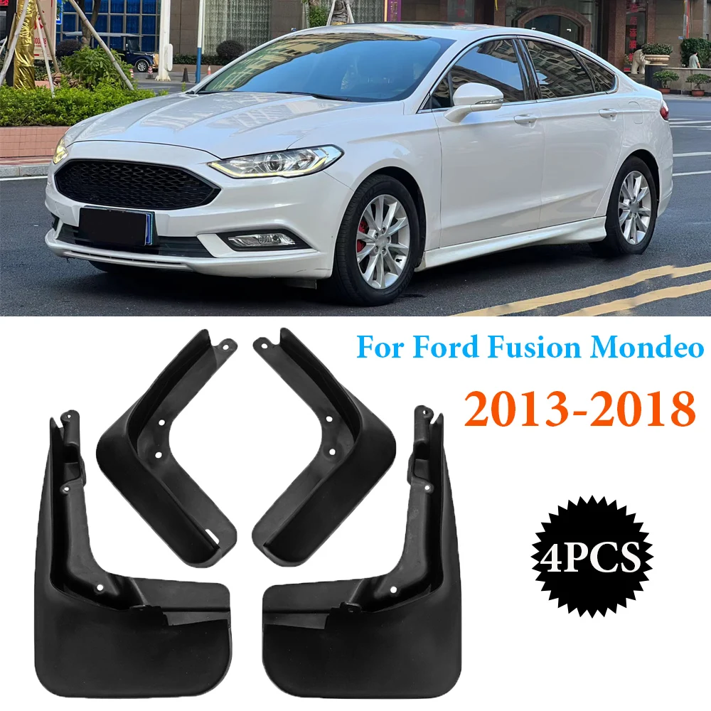 

High quality For Ford Fusion Mondeo 2013 2014 2015 2016 2017 2018 Molded Mud Flaps Splash Guards Mudguards Front Rear Fender
