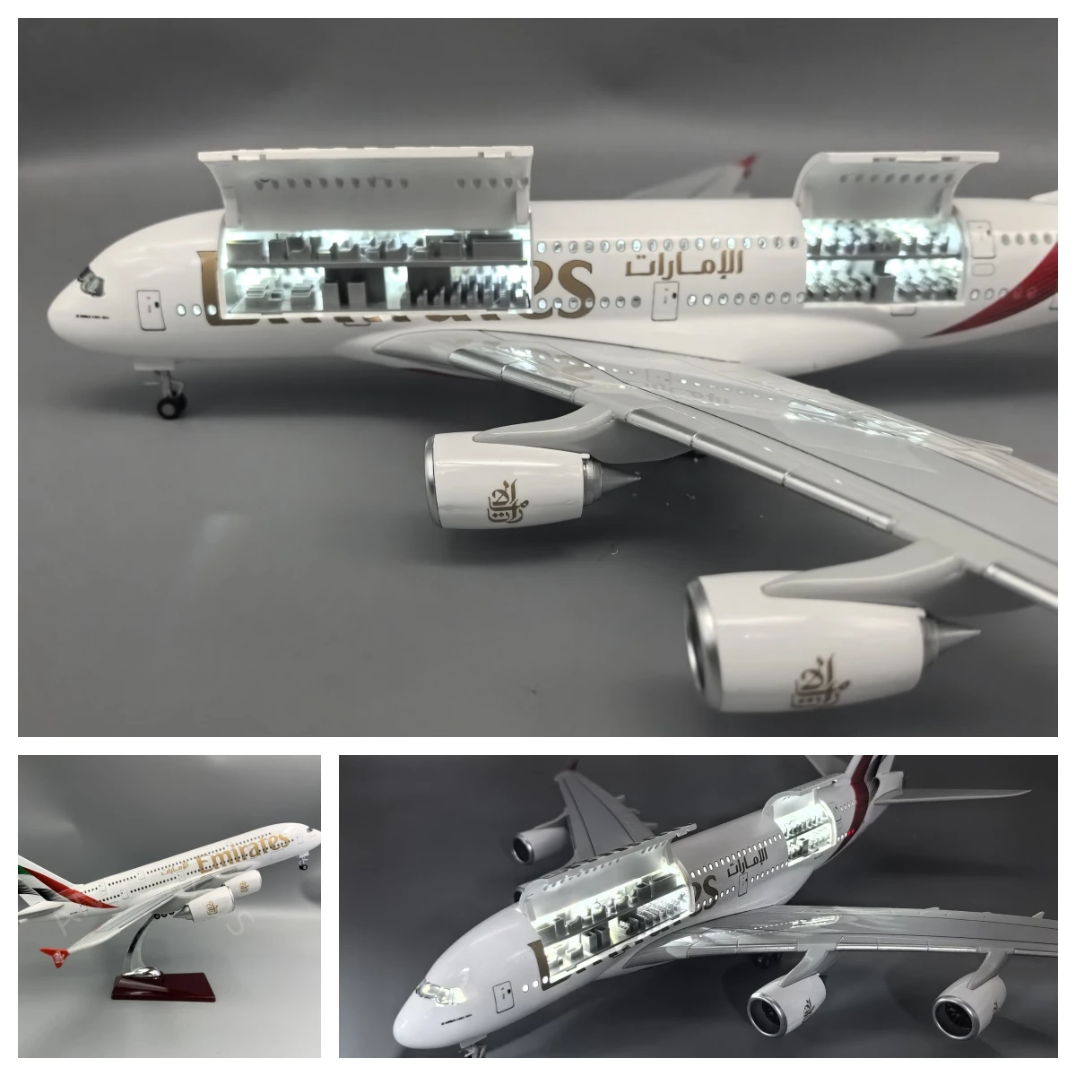 1:160 Scale A380 New Emirates Airplane Resin Aircraft