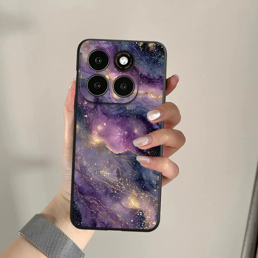 Elegant Blue and Purple Marble Phone Cover Case