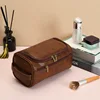 Men Vintage Luxury Toiletry Bag Travel Necessary Business Cosmetic Makeup Cases Male Hanging Storage Organizer Wash Bags 4
