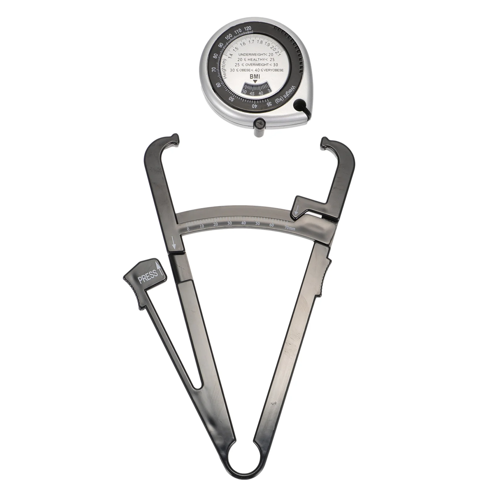 2 Pcs Fat Clip BMI Boday Tester Measurement Tape Tool Pro Tools Measurer Handheld Body Device Digital Caliper Ruler body fat caliper