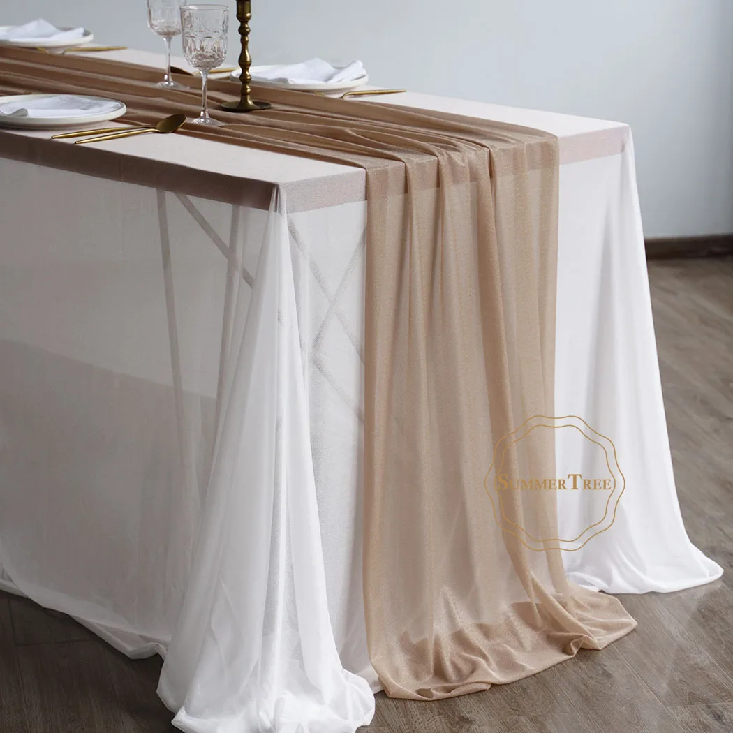 Cotton Table Runner Sheer Table Runner Wedding Party Decoration