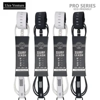 PRO SERIES Surf Leash SUP Board Non-Slip Cuff Lightweight Surfboard Leash Upgrade TPU 316L Stainless Swivel Longboard Surf Rope 1