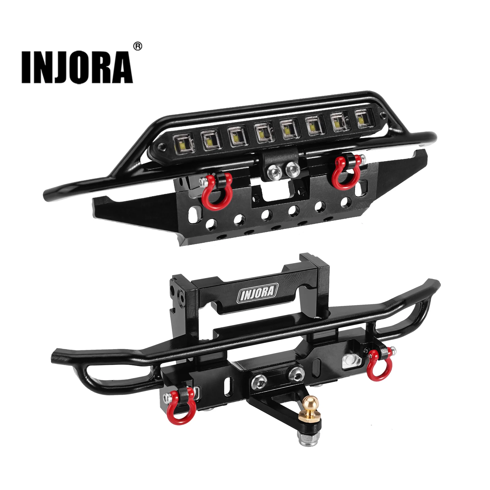 Treehobby 4PC CNC Aluminum Shock Mounts For Axial SCX10/SCX10 II - Front & Rear Adjustable Mounts (Titanium Color) - View #11
