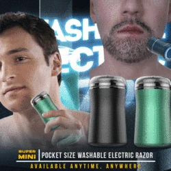 Rasoir électrique de poche lavable pour hommes, rasoir Portable pour barbe sèche et humide, Rechargeable et étanche 