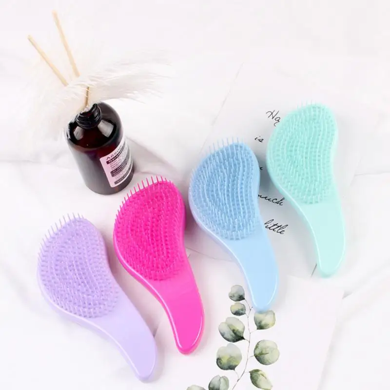 

Hot Handle Comb Anti-static Massage Hair Brush Detangle Shower Massage Hairbrush Comb Salon Hair Styling Tool