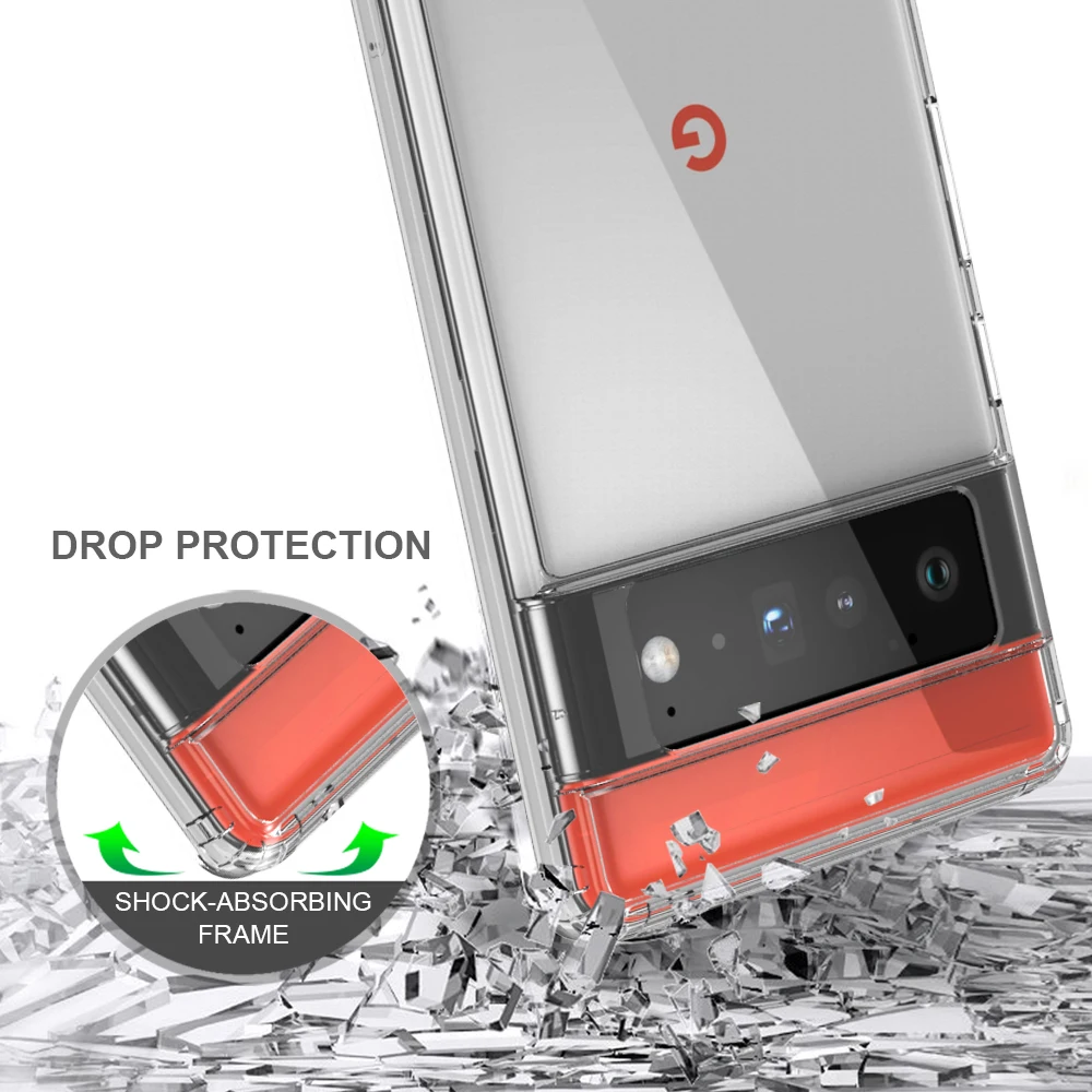 Liner Trasparente Cover per Google Pixel 6, Rugged Custodia