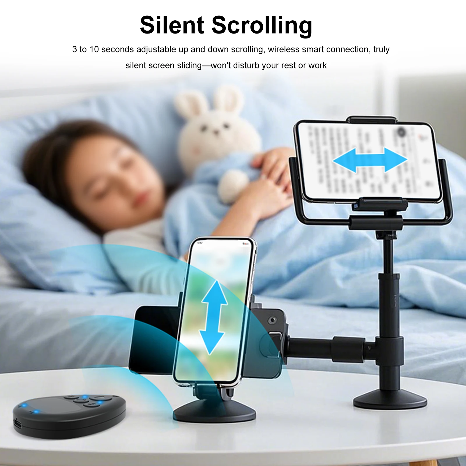 Wireless Hands-Free Adjustable Speed Auto Clicker with Silent Operation